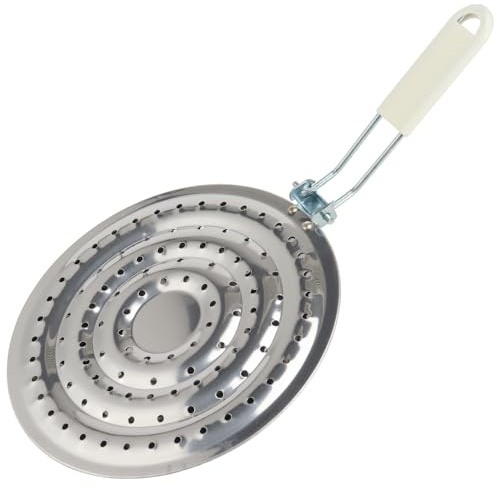 NuoDunco Répartiteur de chaleur en acier inoxydable pour cuisinière à gaz et électrique - Répartition uniforme de la chaleur - Plaque d'adaptation - Plaque d'adaptation - Chauffe-plat - Plaque