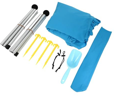 POPETPOP 2stücke Outdoor Sonnenschutz Zelt Multifunktionale Strandmatte Uv-Schutz Für Camping Und Angeln Kompakte Einfach Zu Transportieren Und Aufzubauen Blau
