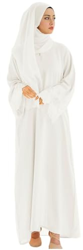 Abaya Damen Baumwolle Set Lang Islam Kleidung Muslimische Muslim Gebetskleidung Gebetskleid mit Kopftuch Frühling Burka Abaya-Set Sommer Große Größe Hijab-Kleid Für Frauen Elegant