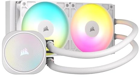 Refrigeración líquida - sistema de enfriamiento eficiente, 240 mm, iluminación A-RGB, compatibilidad con múltiples sockets, diseño elegante en blanco.* #*