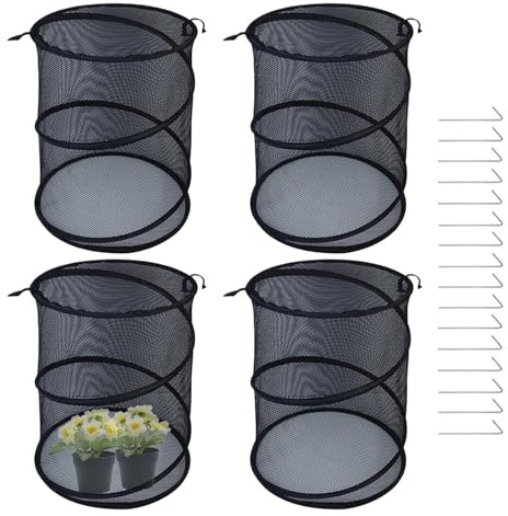 Protector de Malla para Plantas Set Plegable y Transpirable con Estacas