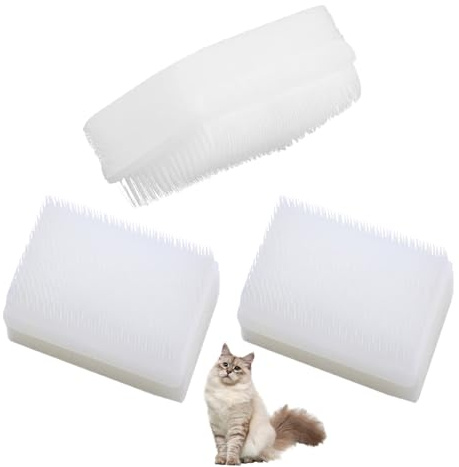 ArrErr 3 Pack Cat Grooming Brush Cat Bath Brush with Gentle Bristle Comforty Massage Brushes Double-Sided Cats Tongue Brushes for Old and Young Sensitive Cats Licking Pet Calming Enhancing Intimacy