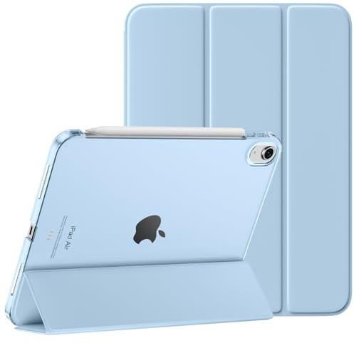 Vobafe Case for iPad Air 11 Inch Case (M4 2026/M3 2025/M2 2024), LightBlue | For iPad Air 5/4 Generation 10.9 (2022/2020), Durability Protection, Translucent PC Back, Support Touch ID, Auto Wake/Sleep