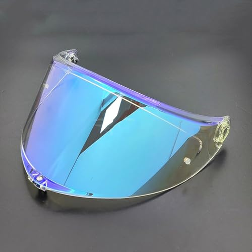 Yofab Visiere Casque Moto pour AGV K6/K6S, Casque Moto Pare-Vent Casque Lentille, Remplacement de Visière de Lentille de Casque de Bouclier de Vent de Moto,C Aurora Blue