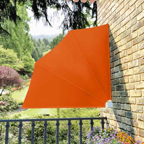 Faltbarer Balkonfächer Terracotta-Rot 140x140 cm