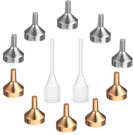 Mini Funnels for Transferring Liquid to Bottles 12pcs Set Alumina