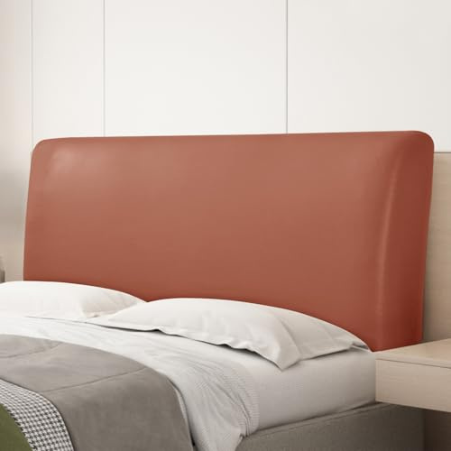 DEZYPZAM PU Leder Bettkopfteil Hussen, Elastisch Leder Kopfteilbezug, SchutzhüLle Schlafzimmer Kopfteil, Protektor Kopfteilbezug für eine Vielzahl von Bettköpfen (Orange,150 cm)