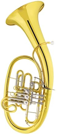 Doppeltes Waldhorn Waldhorn 4 Klappen Doppelreihig Gold Lackiert In Der Tonart F Oder B(5)