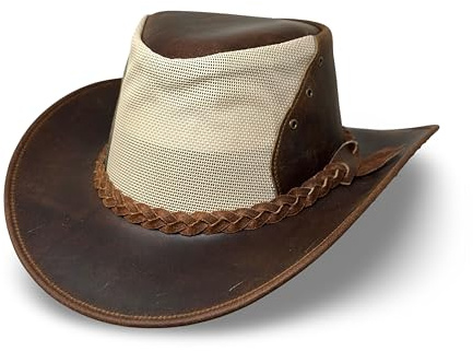 Lederhut Western Cowboy – Outdoor Hut Reiten, Wandern & Abenteuer Desert Breeze