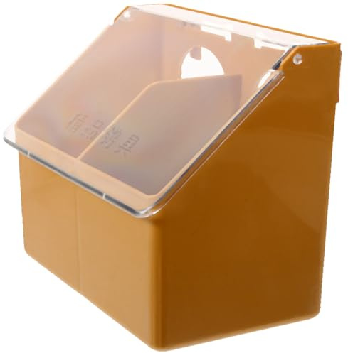 ULTECHNOVO Comedero para Palomas Doble Tapa, Colgante Multifuncional para Jaula, Material Resistente, Color Marrón, Adecuado para Alimento y Agua en Jaulas Pequeñas