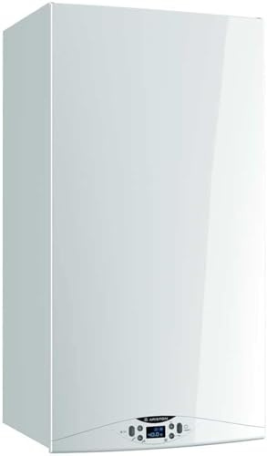 Ariston HS Premium - Caldera Gas Natural y Propano 24kw con Tamaño Reducido 31,9x40x74,5 cm Eficiente y Silenciosa, Caldera de Condensación Fabricada para Instalación en España (Clase Energética A)