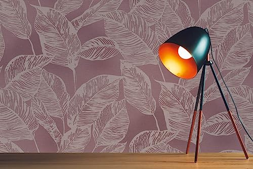 A.S. Création Tapete Vlies floral Lila Beige - Tapete Tapete Landhausstil 386634 - Tapete Blätter modern - 10,05m x 0,53m - Made in Germany