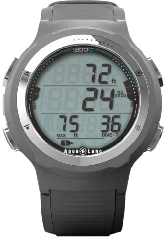AQUALUNG Unisex-Adult I200c Dekompressionstauchcomputer, Charcoal, Standard Size EU