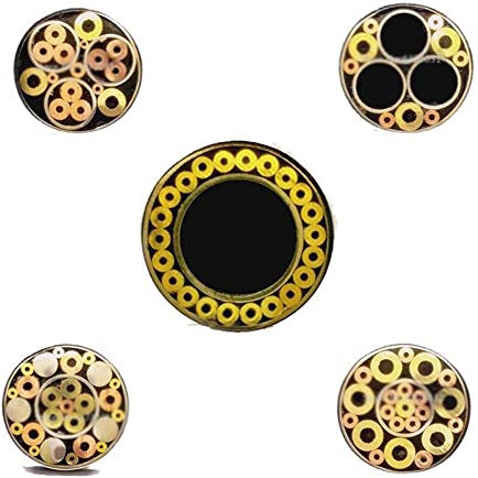 HWASH Nieten, 39 cm, 1 Stück, Mosaik-Stiftnieten for Messergriff, Schraube, Dekor, 21 Arten, Exquisites Design, Messergriff, Werkzeuglänge 6 Mm (Color : Style 5)