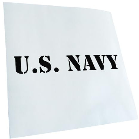Kiwistar - Autoaufkleber - Schwarz - 30x5cm U.S. Navy - Heckscheibe Auto Aufkleber wetterfest für Kfz LKW Mofa Truck - Sticker außen selbstklebend Tuning Zubehör für Fenster Fahrzeug Scheibe