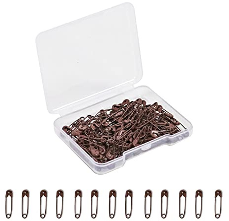 Kleine Sicherheitsnadeln, 1,9 cm, Mini-Sicherheitsnadeln für Kleidung, Kaffee, rostbeständig, vernickelter Stahl, Set zum Basteln, Nähen, Rimmen, Befestigungsclip für Kleidung, 120 Stück/Box