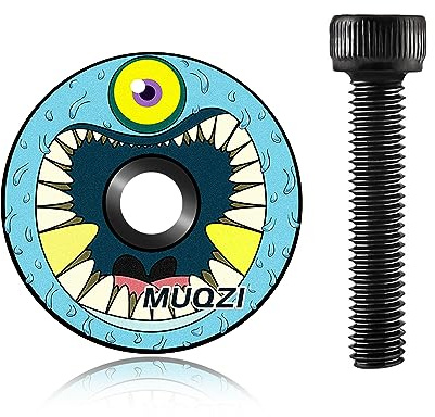 MUQZI Fahrrad Steuersatzkappe Stem Cap Steuersatz Kappe Fahrrad Headset Kappe MTB Headset Cap für Gabelschäfte mit 1 1/8