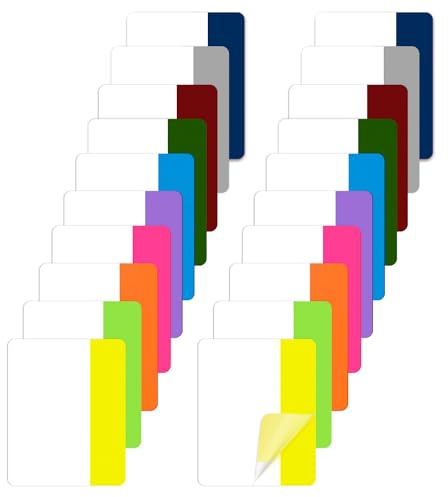 400 Pieces Sticky Tabs 2 Inch Index Tabs, Repositionable and Writable Colored Page Markers, Reading Tabs Self Adhesive Tape Flags for Notebooks, Binders and File Folders (20 Sets 10 Colors)