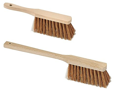 Handfeger Set 2 Stück Kehrbesen Industrie & Langstiel Poly-Kokos Buchenholz 280mm 430mm Reinigungsbürste Nassfest Langlebig Holzfarben 11688### Titel_OTTO ### Handfeger Kehrbesen Set 280mm 430mm