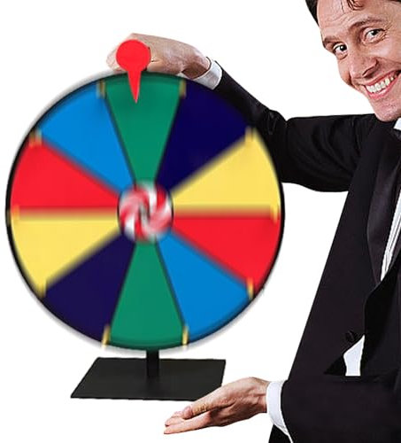 Aizuoni Tisch-Preisrad-Spinner | Tisch-Roulette-Glücksspiel - 11,8-Zoll-Roulette- Preis Rad Pädagogisches Spielzeug Game Drehen Platte Wandpreis Rad Für Bunt, 10 Raster, Löschbar
