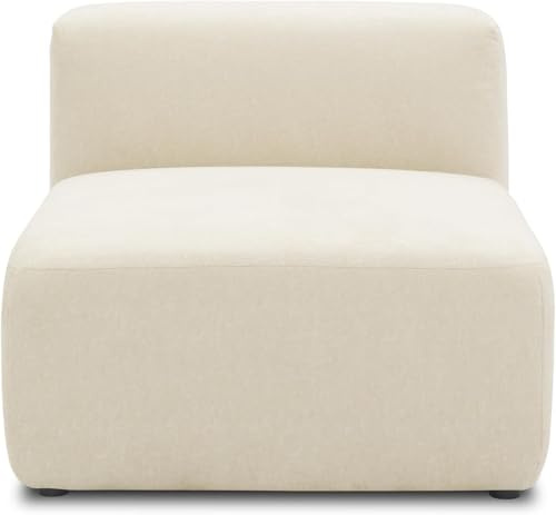 DOMO. collection Sessel Adrian, Modul-Sofa, Polsterhocker mit Rückenlehne, Modul-Couch, Sessel Element, kombinierbar, Polstersessel, 85 x 108 x 69 cm (BxTxH), creme | Sessel Element als modulares Sofaelement, flexibel kombinierbar, 108 x 108 x 69 cm (BxTxH)