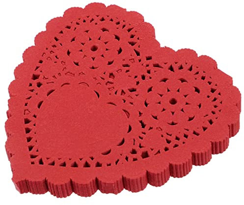 GOOHOCHY Centrini Per Torte A Forma Di Cuore Tappetini Per Cibo Decorativi Per Torta Tovagliette Per Torte A Tema Tappetini Per Cibo Traforati