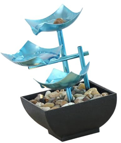 predolo 3 Stufiger Brunnen Feng Shui LED Leuchten Tischbrunnen für Yoga Terrasse
