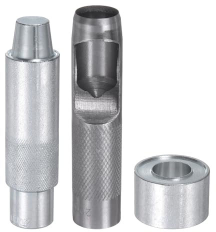 QUARKZMAN Öljettstansare 20 mm / 0,79 tum hålläder stansare 20 mm verktyg installationssats verktyg för att ställa in öljetter stål 45# bas väskor tyg, kläder, hantverk