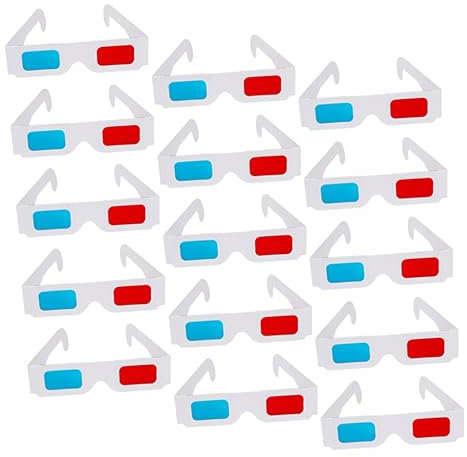 CIYODO 40pcs Paper Glasses Anaglyph Movies Glasses Red Blue Viewing for Cinema and Home Use