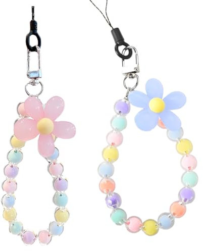 2 Stück süße Handy-Anhänger, Handgelenk Universal Kurz Handyanhänger Handy-Lanyard, Zubehör für Handytasche, Schlüsselanhänger, Kamera-Anhänger