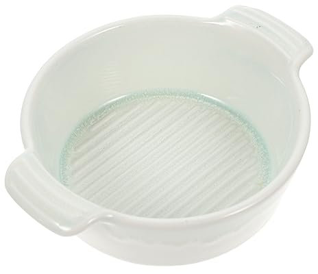 PRETYZOOM Cuenco De Cerámica Para Aperitivos Soporte Decorativo Para Ensaladas Tabla Para Asar Con Asas Fuente Para Hornear Para Asar Queso Bandeja Para Hornear