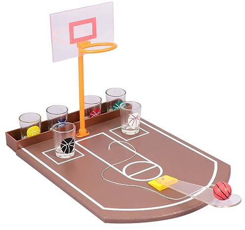 TOBBOMEY 1juego Baloncesto De Escritorio para Beber Accesorio De Bar Creativo Juguete De Diversión para Fiestas para Reuniones