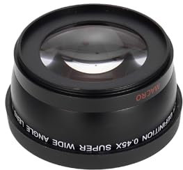 Pqahffowr Convertitore Grandangolare da 0,55 Mm 58MM con Attacco Macro-Close-Up per Rebel T6,T6i,SL1,T5,T5i,T4i,T3i,T3i,T1i,T2i,XSI,XT,70D,60D,60Da,7D,5D,1D