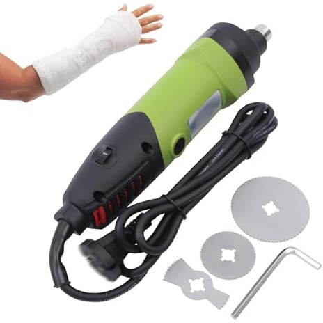YAVTNUIO Sega in Gesso Elettrico, Macchina da Taglio in Gesso Medico con 3 Diverse Pale, 6 Marcia Regolabile, a Basso Rumore, Tagliat di Fusione Professionale per Clinica Ospedaliera