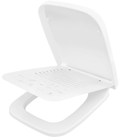 Tapa wc Universal Asiento de inodoro cuadrado con tapa de cierre suave, alargado, silencioso y fácil de instalar.