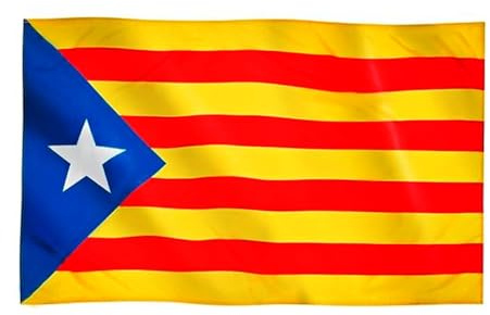 BDM Bandera de Cataluña, Bandera Catalana, Cataluya Grande para Interior y Exterior, Medidas 150 x 90 cm.