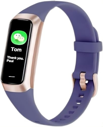 Nexra Fitness Tracker with 1.1 AMOLED Screen, Smart Watch with Heart Rate Blood Oxygen Sleep Tracking, Waterproof Activity Tracker Step Calorie Counter for Android iPhones, Purple
