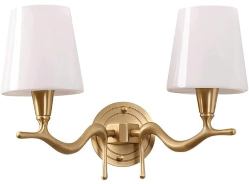 Lyxig kopparvägglampa