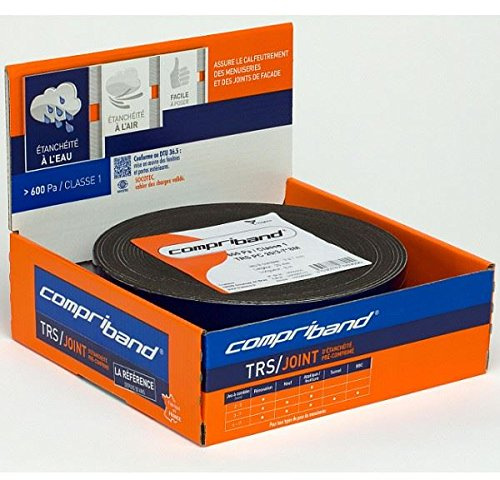 Compriband ®, joint de mousse imprégnée, rouleau de 10m, larg15 / 2-5mm TRAMICO
