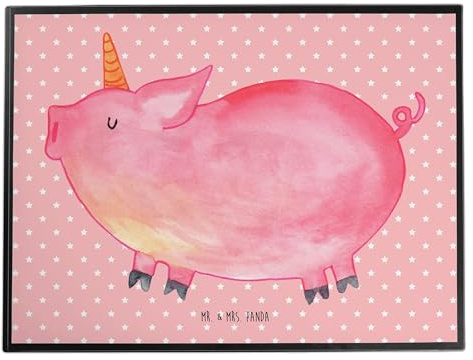 Mr. & Mrs. Panda tischpad Einhorn Schwein - Geschenk, Spruch, Unicorn, malunterlage, tischmatte, English, schreibtischunterlagen, Schreibunterlage, schreibtischunterlage, Englisch, Party