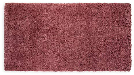WohnDirect Premium Hochflor Badezimmerteppich Rosa • Rutschfester & Extra Flauschiger Badvorleger • Badteppich, Badematte 80 x 150 cm