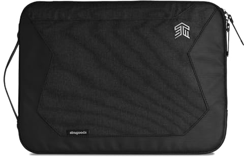 STM Myth stm-114-184M-05 Laptop-Hülle mit abnehmbarem Riemen, für 13 Zoll (33 cm) Laptops, mit Fleecefutter, Schwarz