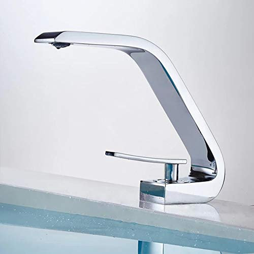 Wasserhahn Bad Waschtischarmaturen Chrom (Messing Einhandmischer Mischbatterie, Kaltes Und Heißes Wasser Vorhanden)