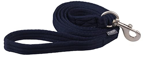 QHP Führstrick Führleine Anbindeleine weiches Material Karabinerhaken 2m (blau)