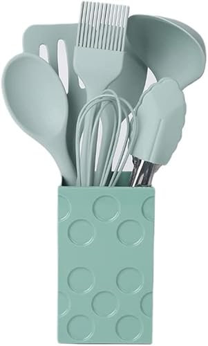 Set Utensilios de Cocina Antiadherente Utensilios de Cocina de Silicona Utensilios de Cocina antiadherentes Juego Completo de espátula Utensilios de Cocina for Hornear Raspador de Cepillo de Aceite