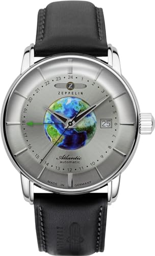 Zeppelin Atlantic Herren Uhr analog Automatik mit Leder Armband 8468-1