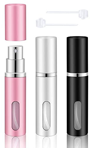 BELEVO Travel Perfume Atomiser - 3 Pcs Refillable Perfume Bottle, 5 Ml Mini Spray Bottle Suitable For Men And Women Travel Essentials