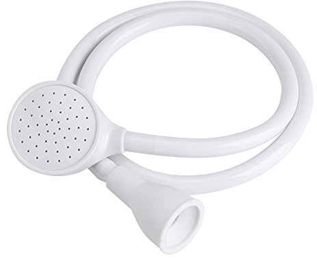 Tuyau de Pulvérisation d'évier, Tuyau d'évier en Caoutchouc Portable, Pulvérisateur de Robinet, Fixation de Tuyau d'évier, Accessoire de Douche pour Lavage de Chien, pour Le Bain(Tête Unique)