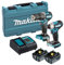 Makita DLX2414ST 18V Li-ion LXT Combo Kit Complete with 2 x 5.0 Ah Batteries and Charger Supplied in a Plastic Case