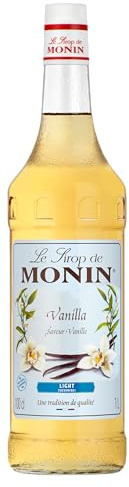 MONIN Sirup Vanille Zuckerfrei 1,0 l | Vanille Sirup ohne Zucker für Kaffee, Cocktails und Desserts - kalorienarm, vegan und mit ausgewogenem Geschmack